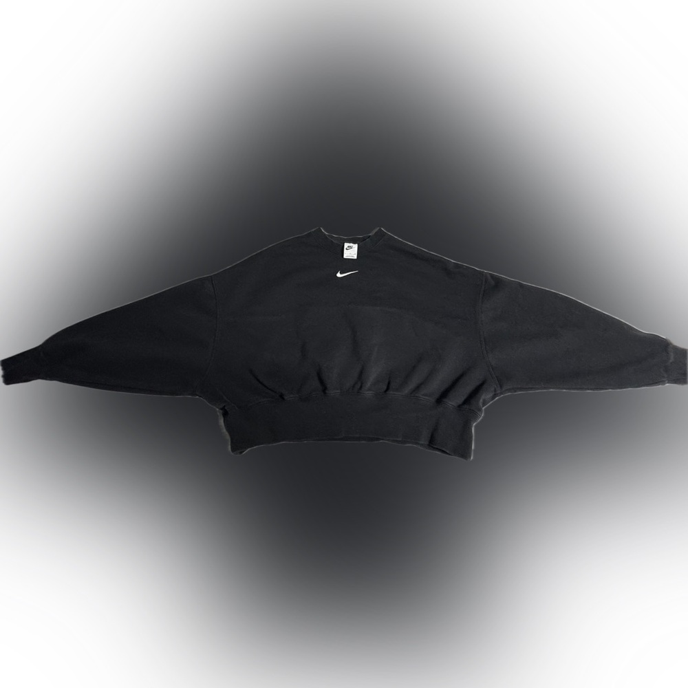 NIKE MINI SWOOSH CROPPED SWEATSHIRT | BLACK | WOMENS | S